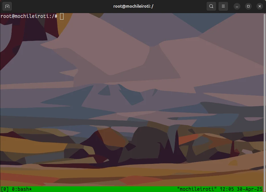 Tela padrão do Tmux