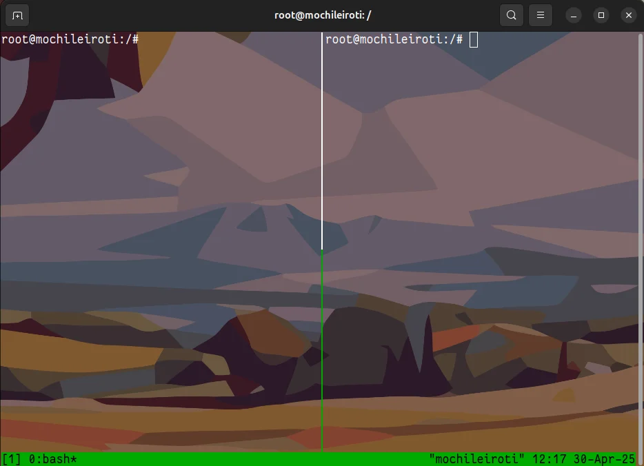 Tmux Painéis horizontais