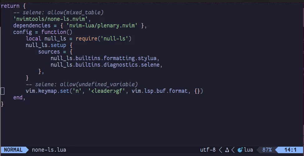 Selene ignorando erros